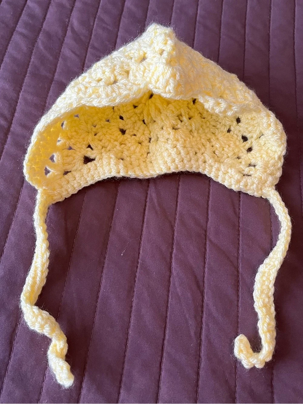 Handmade Crochet Baby Bonnets Set Of 4 Vintage Newborn Hats